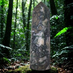 Tree Agate w/Pyrite 6-Sided Tower | 535g | Natural Crystal Point